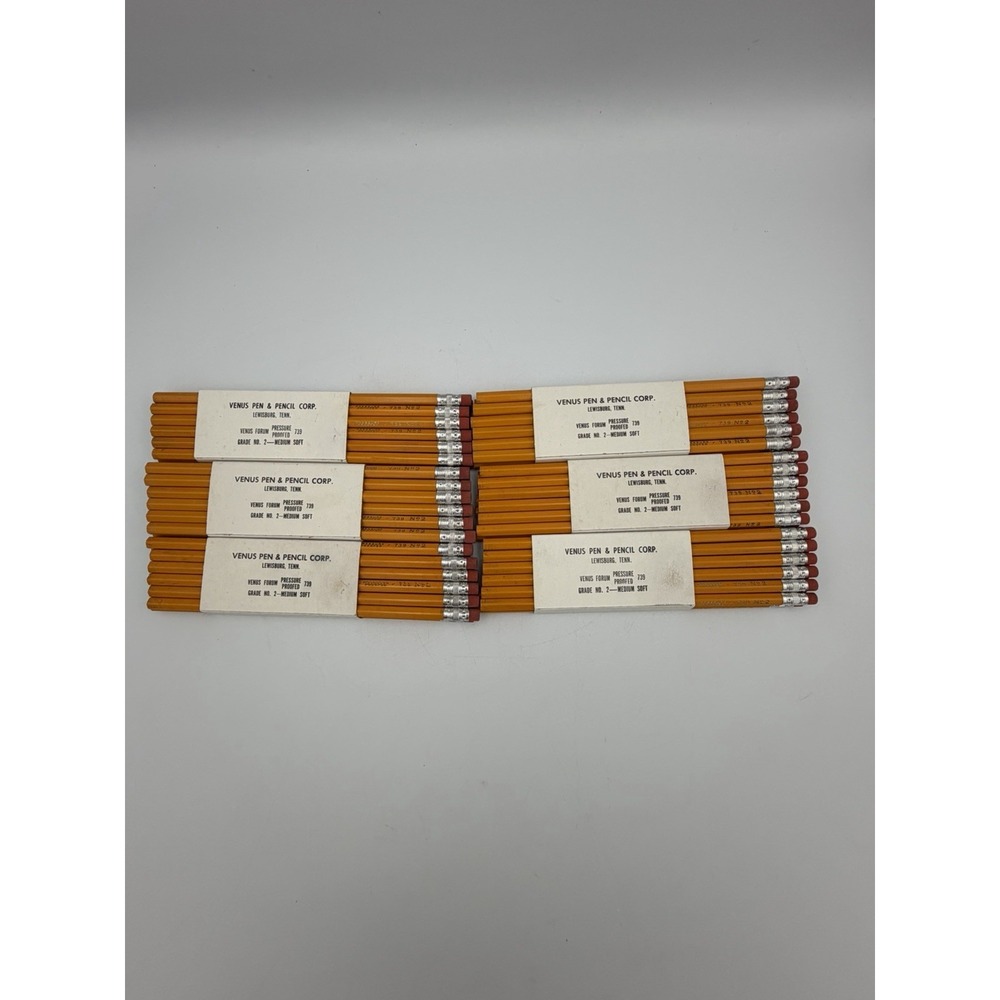 Vintage Venus Forum 739 No 2 Pencils NOS Lot Of 72 w/ Sleeves Lewisburg TN